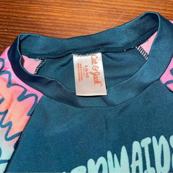 Cat & Jack Blue and Pink Rashguard Swim Set - Picture 5 of 5